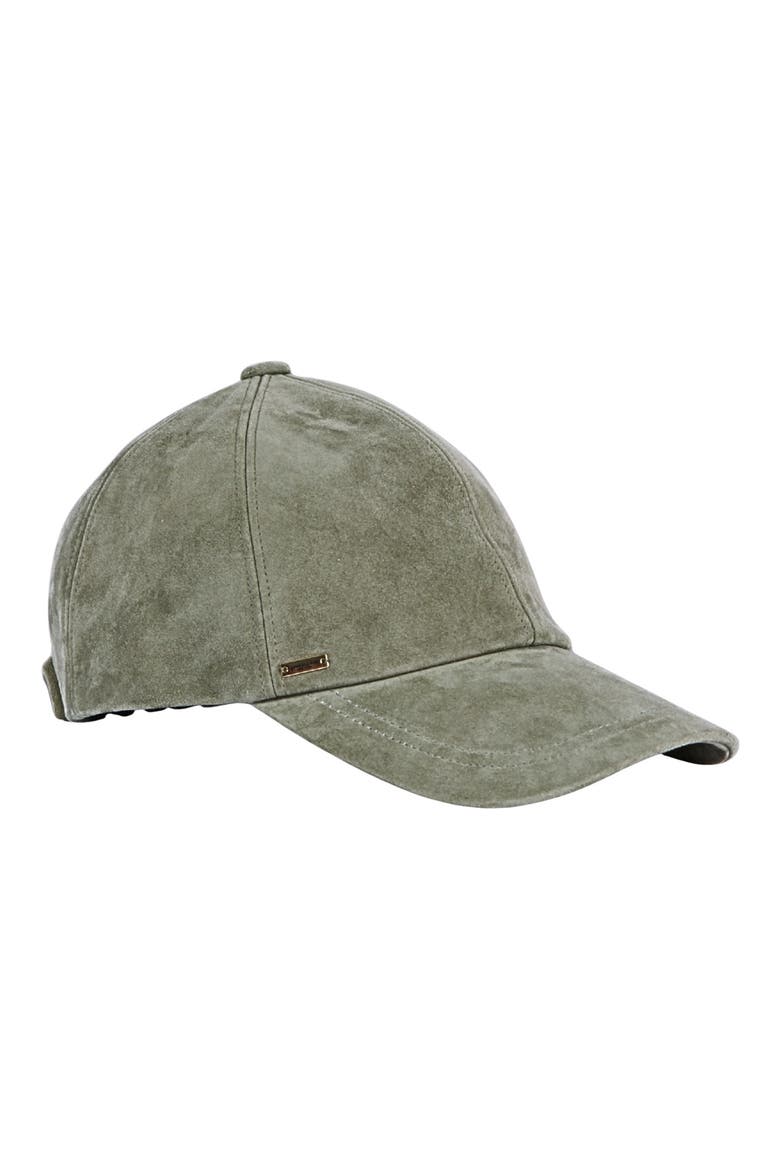 Lo Leather Baseball Cap, Main, color, KHAKI