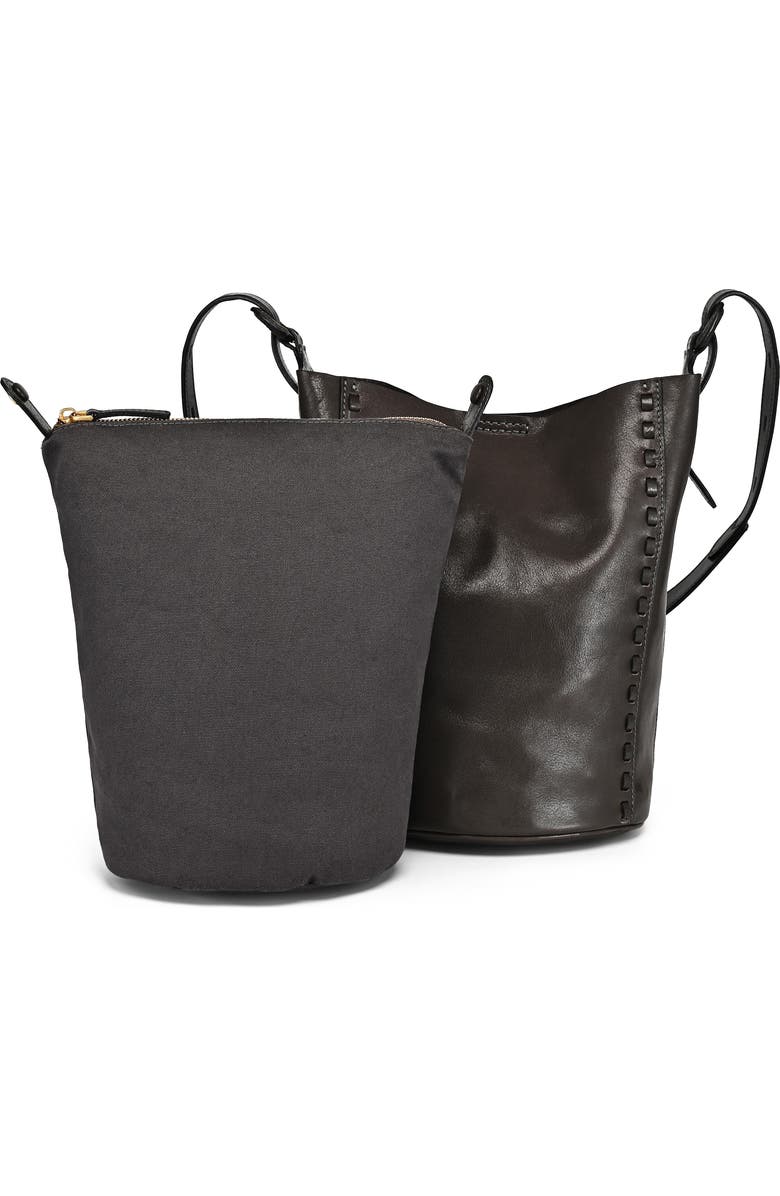 OLD TREND Juniper Genuine Leather Woven Barrel Crossbody Bag, Alternate, color, Slate