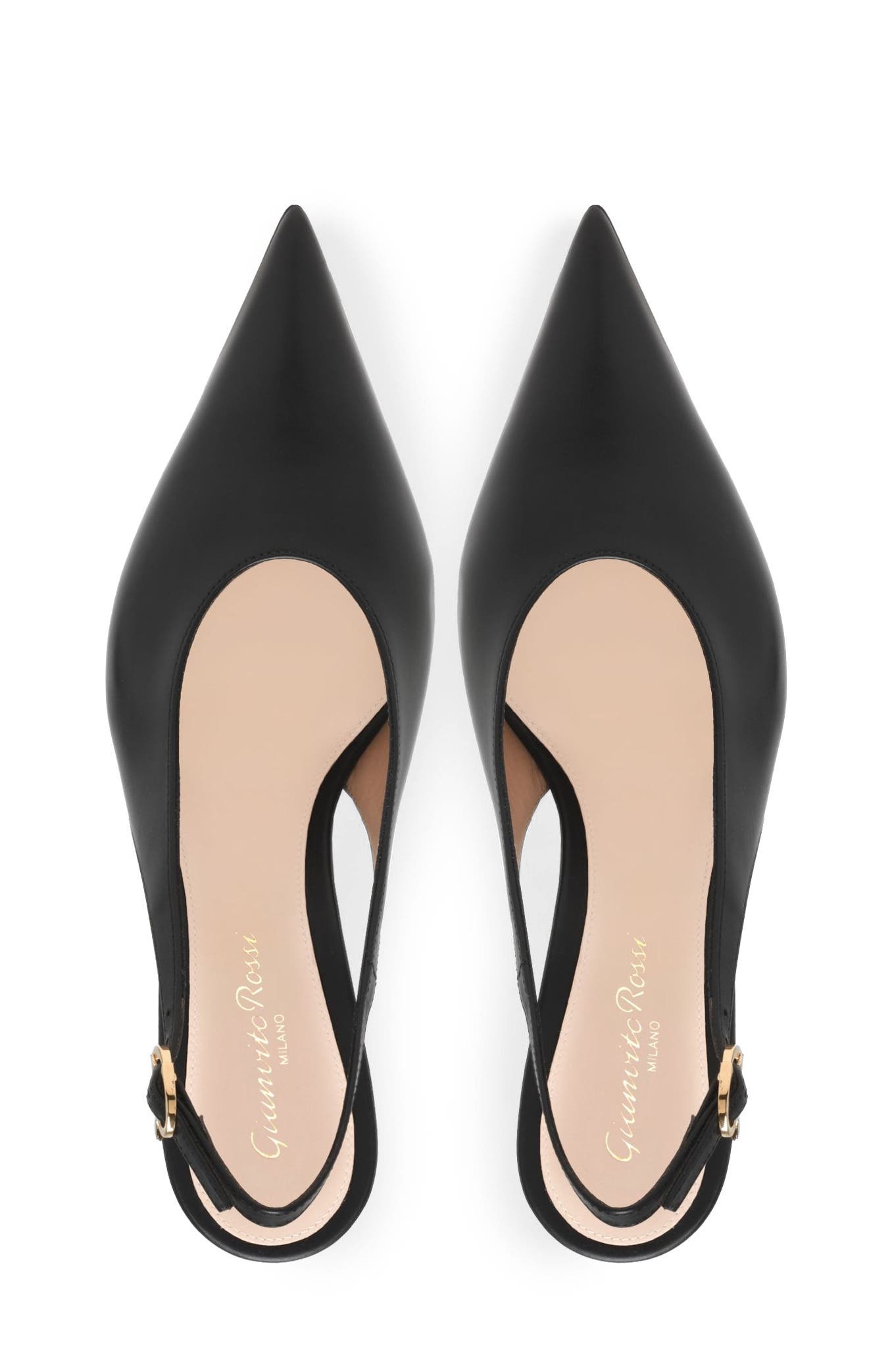 Gianvito Rossi Sofia Sling 70, Alternate, color, Black Leather
