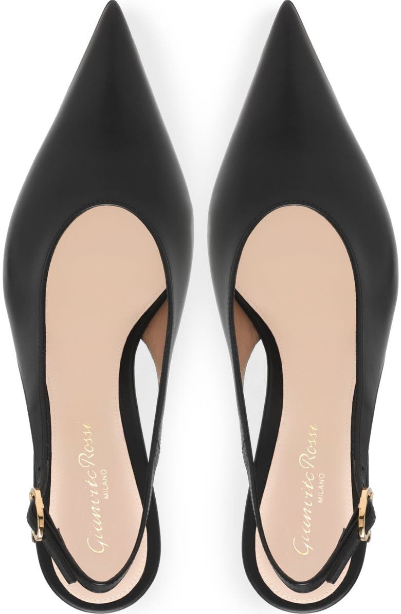 Gianvito Rossi Sofia Sling 70, Alternate, color, Black Leather