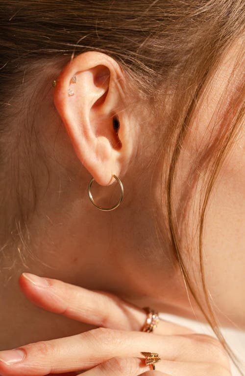 Made By Mary Live In Hoop Earrings In Gold