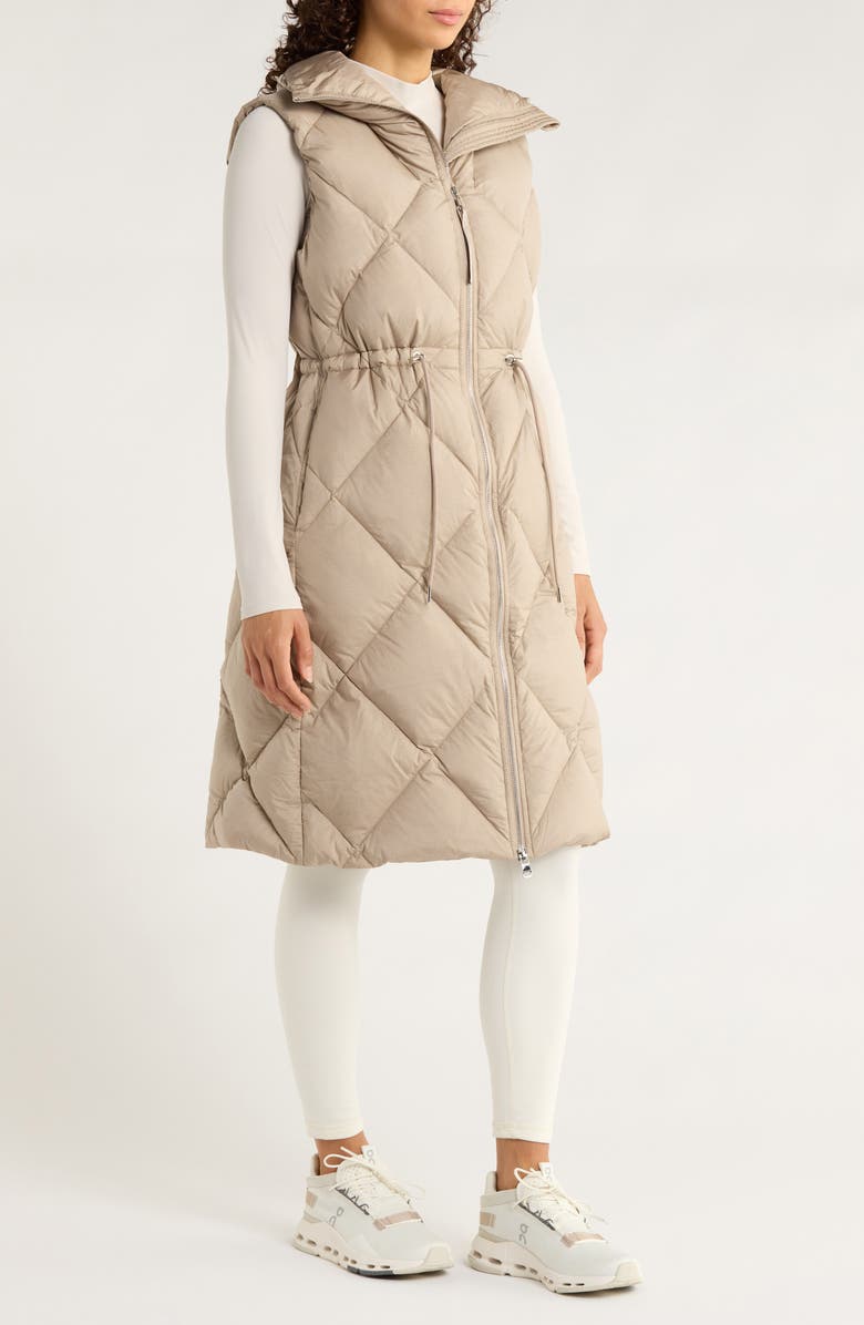Varley Navine Quilted Longline Down Vest, Alternate, color,