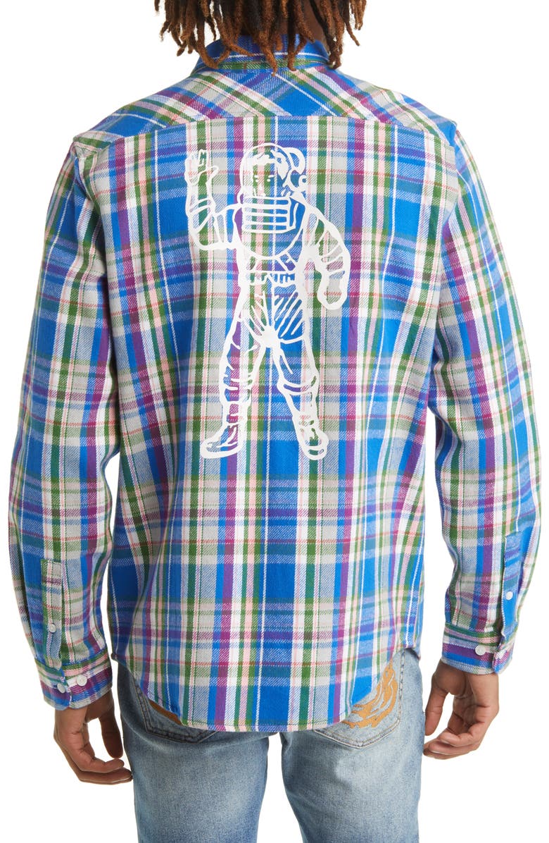 Billionaire Boys Club Shibuya Plaid Cotton Button-Down Shirt, Alternate, color,