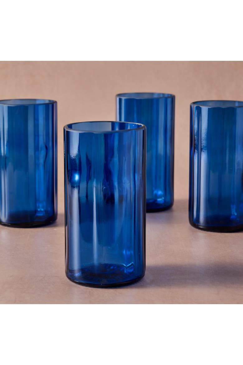 Gronn Upcycled Tumbler Set of Four, Alternate, color, Blue