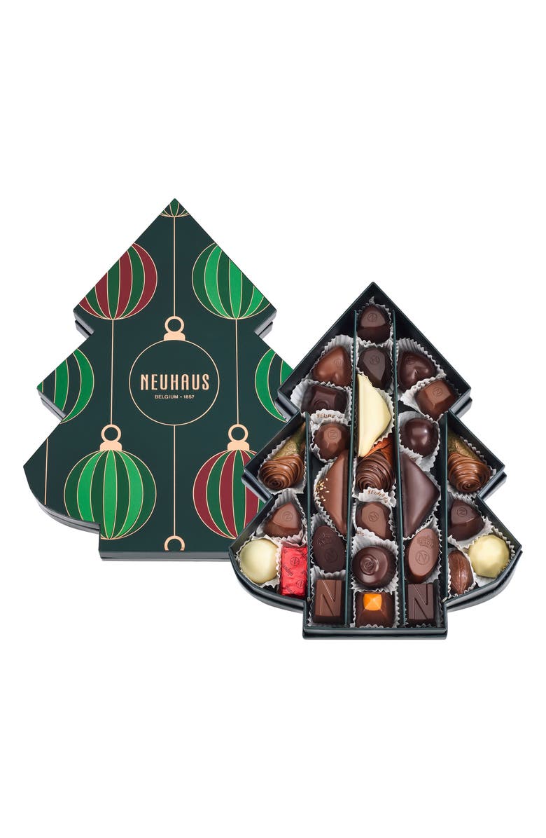 NEUHAUS Assorted 27-Piece Christmas Tree Box, Main, color, Green