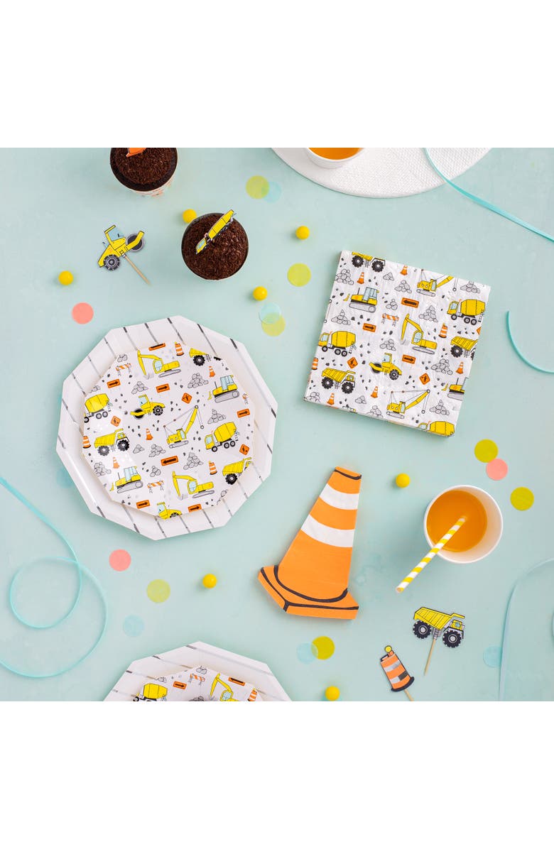 Daydream Society Under Construction Traffic Cone Napkins, Alternate, color,