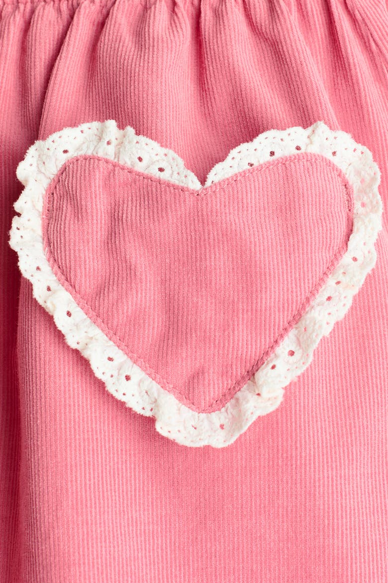Pocket-Detail Corduroy Skirt, Alternate, color, Pink/hearts