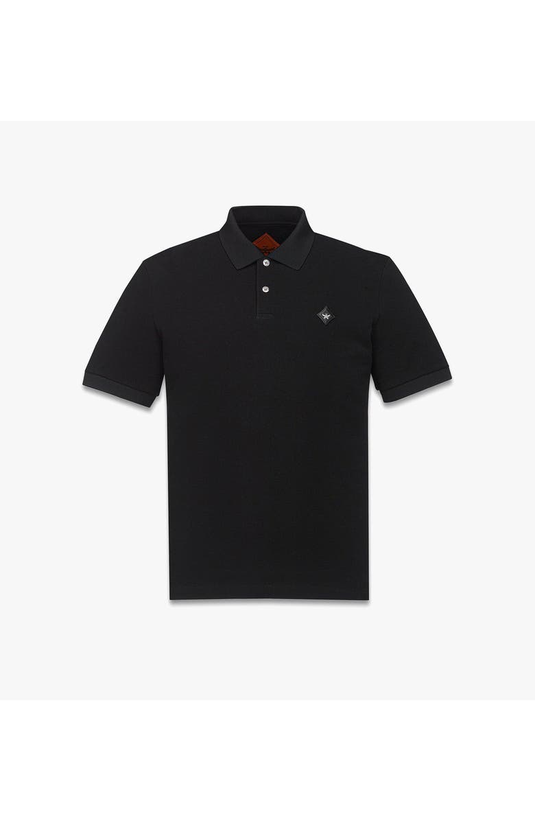 MCM Diamond Patch Piqué Polo, Main, color, Black
