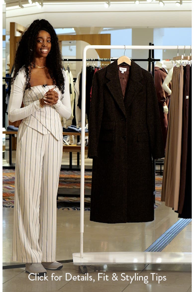 Kai Check Wool Blend Bouclé Coat video