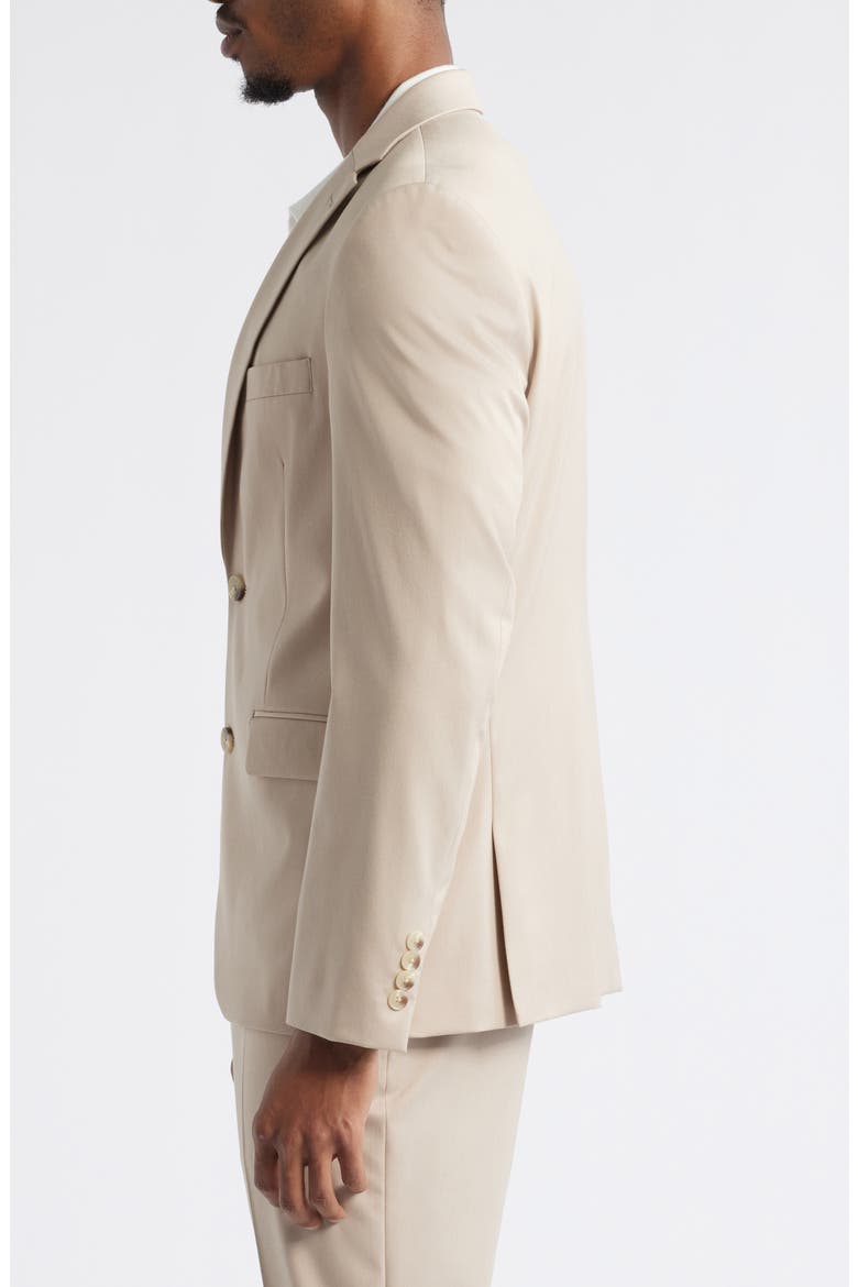 Slim Fit Sharkskin Blazer, Alternate, color, BEIGE BIRCH