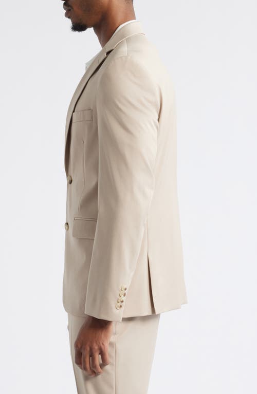 Open Edit Extra Trim Fit Solid Flap Pocket Novelty Blazer In Beige Birch
