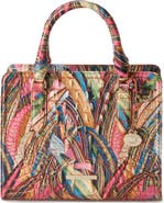 Brahmin Cami Croc Embossed Leather Satchel