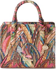 Brahmin Cami Croc Embossed Leather Satchel