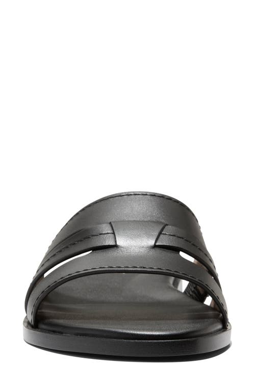 Cole Haan Flynn Slide Sandal In Black Leather