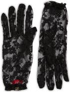 【Valentino】フローラル sequinedグローブ Floral sequined gloves in pink - Valentino | Mytheresa