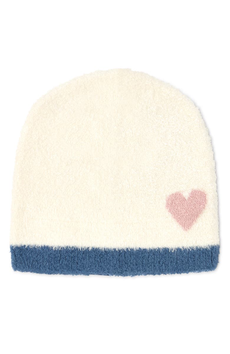 Barefoot Dreams<sup>®</sup> Cozychic Lite<sup>®</sup> Colorblock Baby Heart Beanie, Main, color, Cream Multi