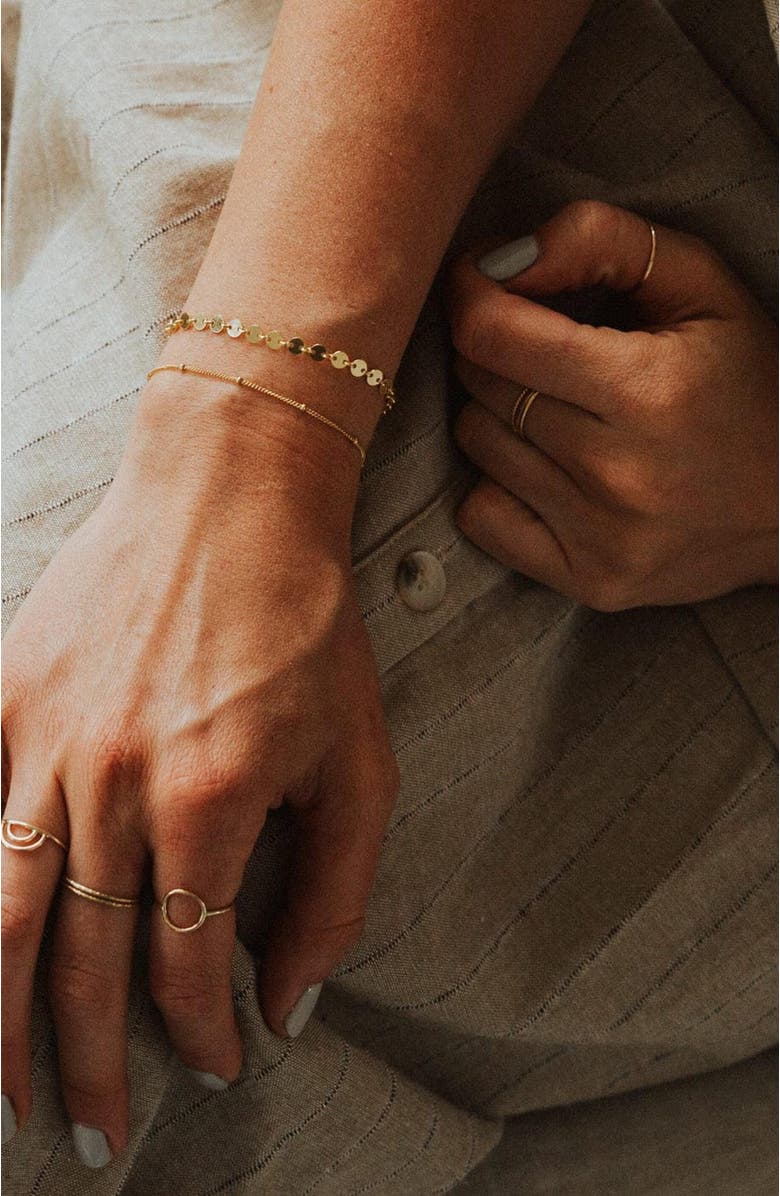 MADE BY MARY Poppy Bracelet, Alternate, color, Gold Filled