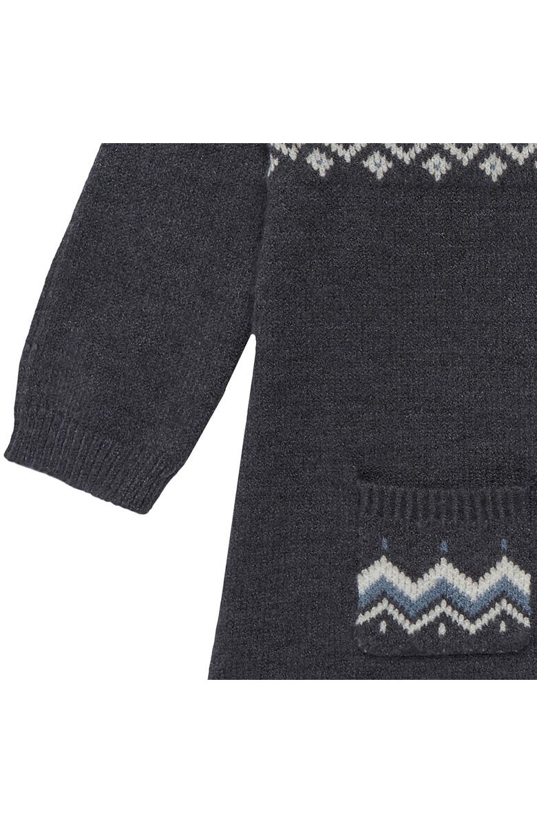 Modern Moments<sup>™</sup> by Gerber Dark Grey Heather Fair Isle Dress, Alternate, color, Dark Grey Fair Isle