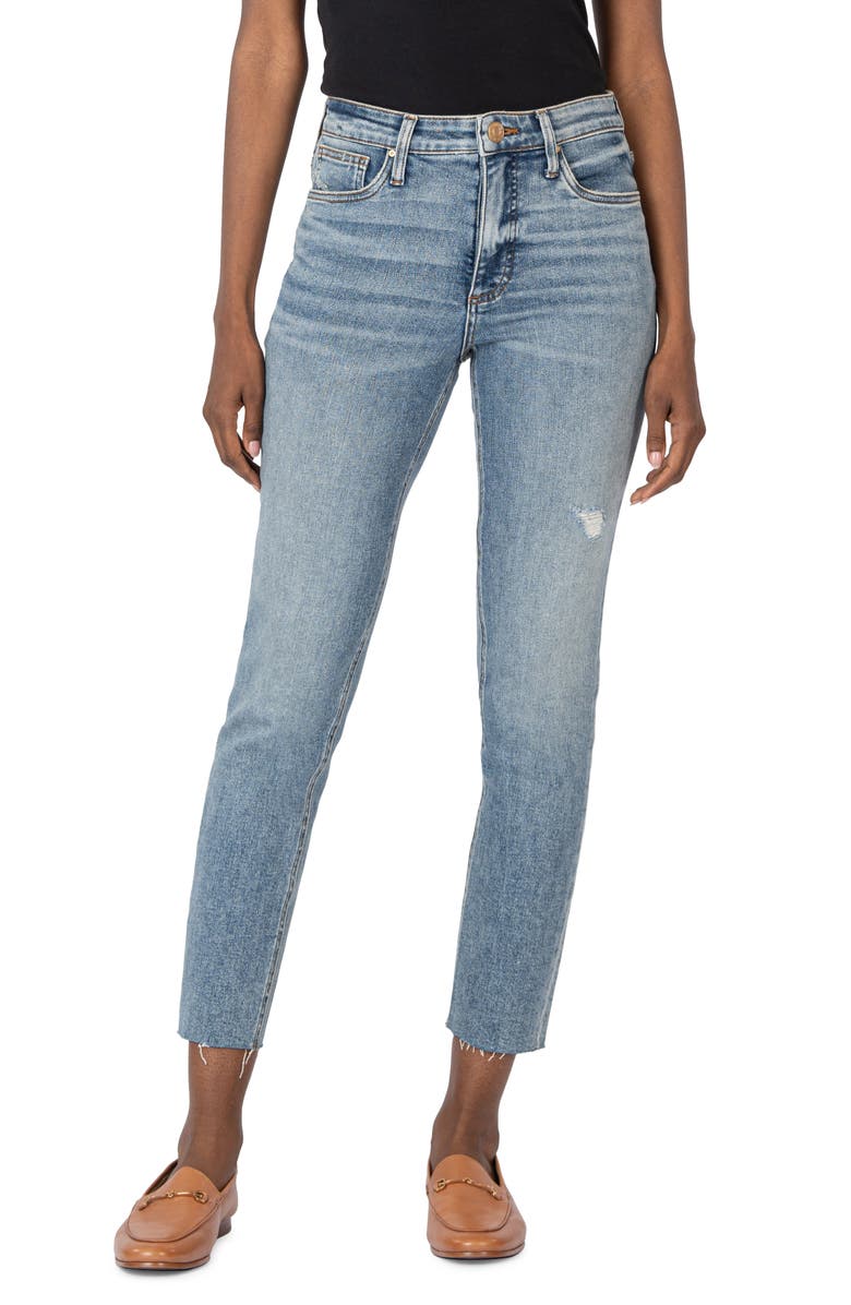 KUT from the Kloth Rachael Fab Ab High Waist Crop Mom Jeans