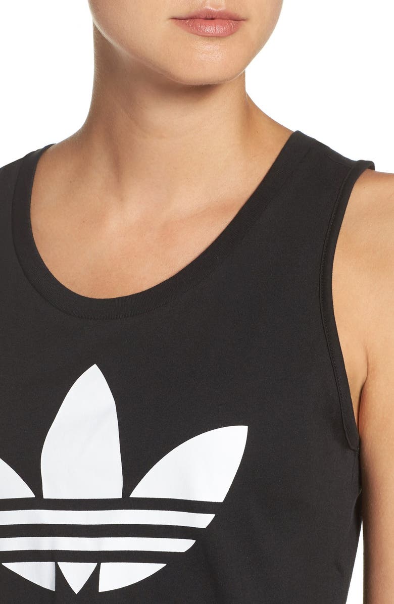 adidas Originals Trefoil Crop Muscle Tee, Alternate, color,