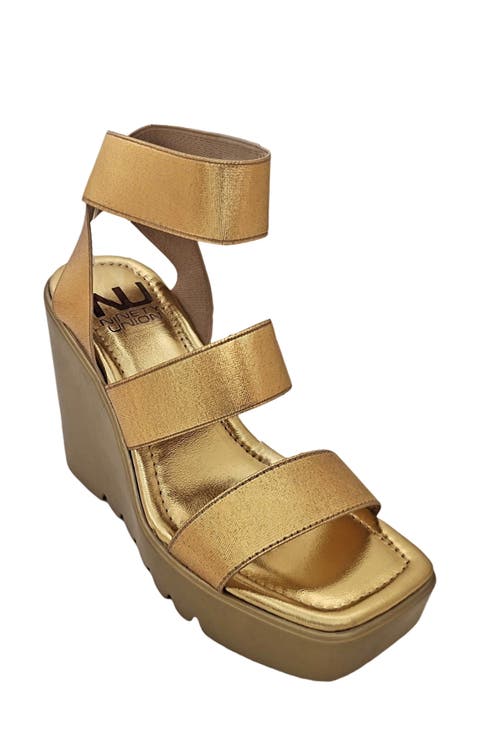 Paige Elastic Strap Wedge Sandal (Women)