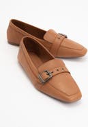Forever & Always Shoes Noir Leather Flat Loafers