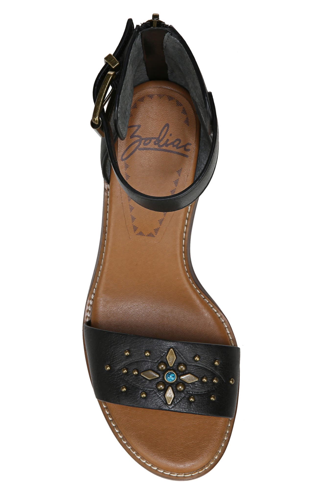 Zodiac Isla Studded Block Heel Sandal, Alternate, color, 