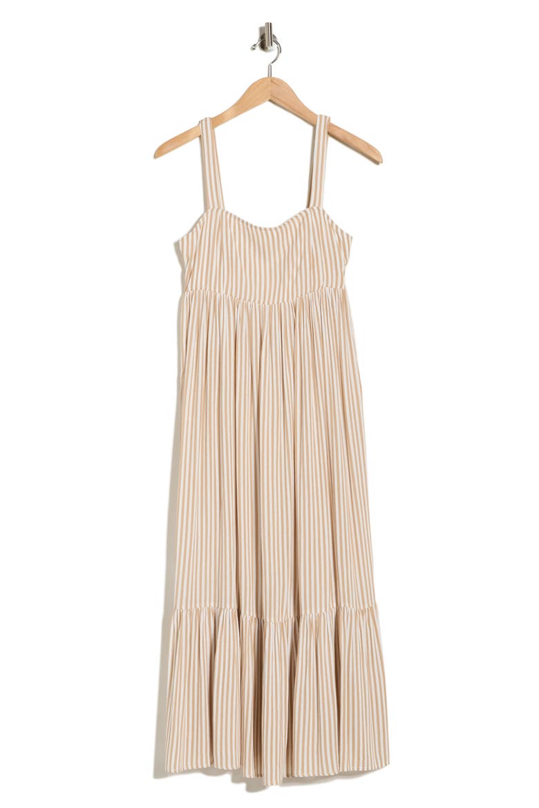 Tea Party Midi Dress, Alternate, color, KHAKI