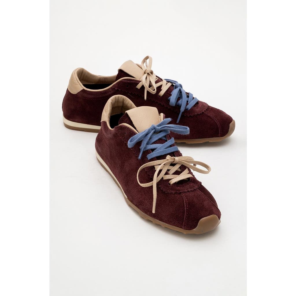 Forever & Always Shoes Crea Leather Sneakers In Burgundy Leather