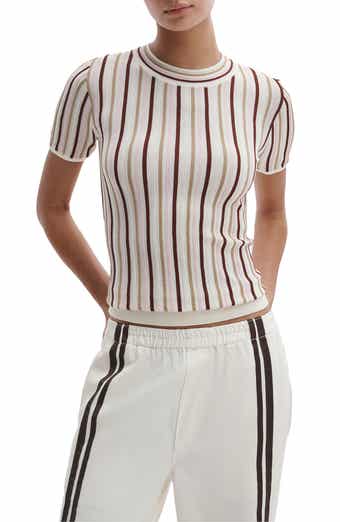 Victoria Stripe Rib Knit Top