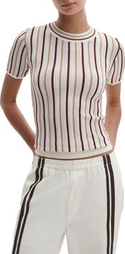 rag & bone Victoria Stripe Rib Knit Top