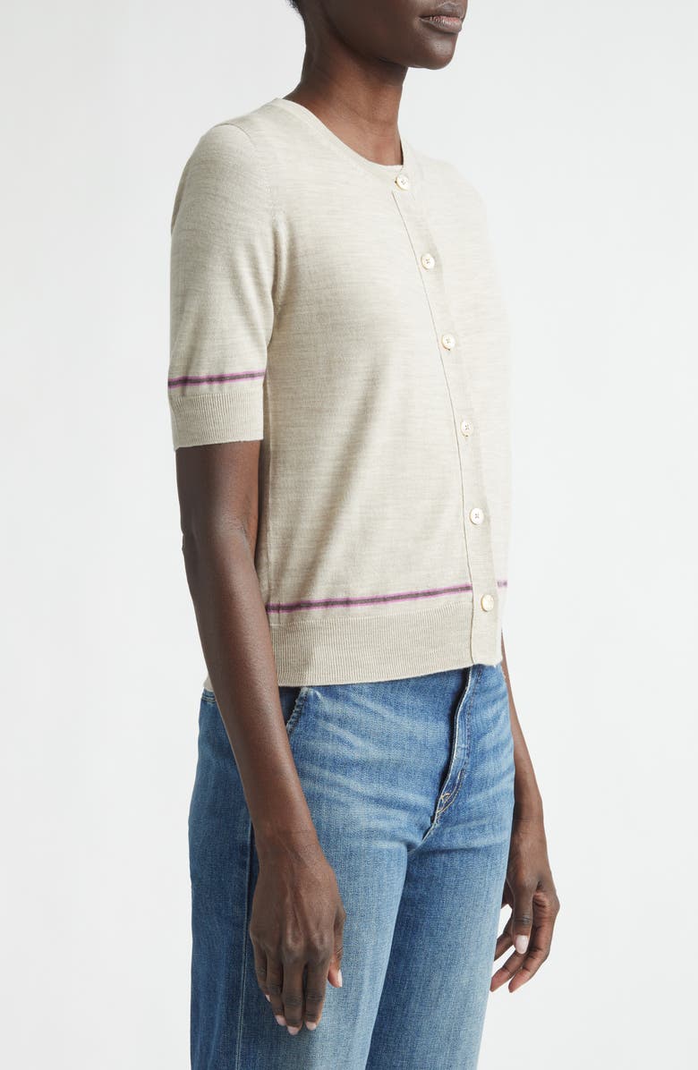 Johnstons of Elgin Brae Sleeveless Merino Wool & Cashmere Sweater, Alternate, color, Natural Colourway