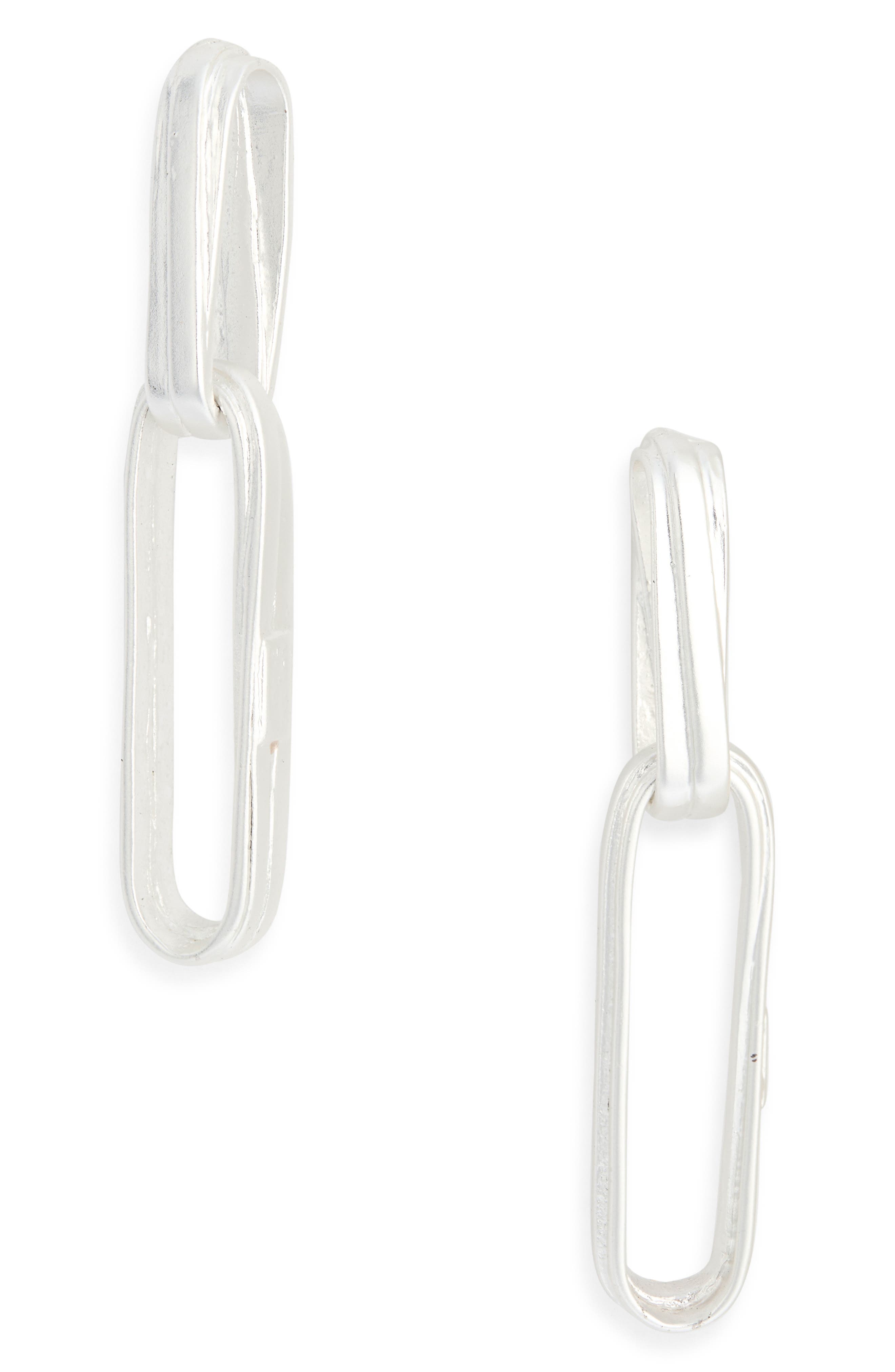 Karine Sultan Simple Double Link Drop Earrings