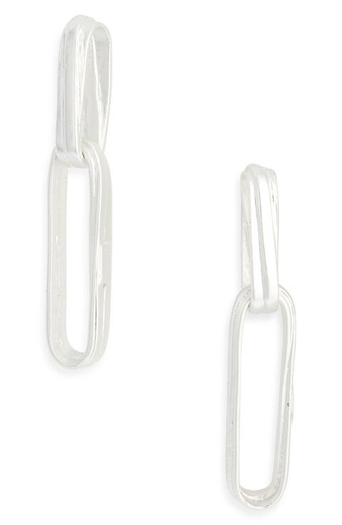 Simple Double Link Drop Earrings
