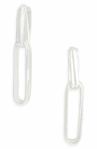 Simple Double Link Drop Earrings