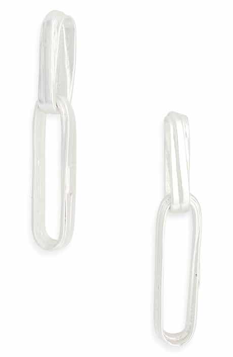 Karine Sultan Simple Double Link Drop Earrings