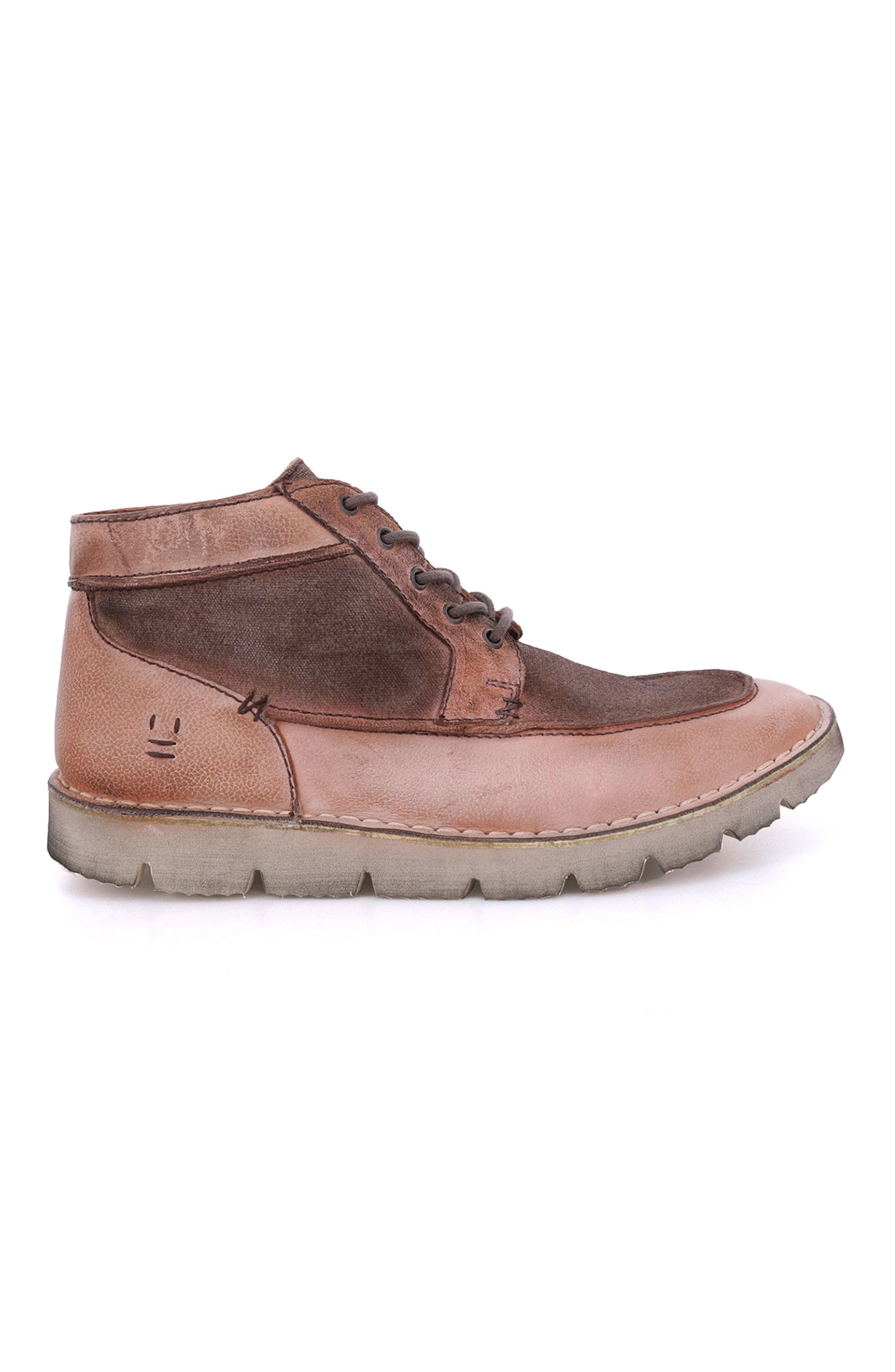 ROAN Glenn Sneaker, Alternate, color, Pecan Mixed Materials Handdyed