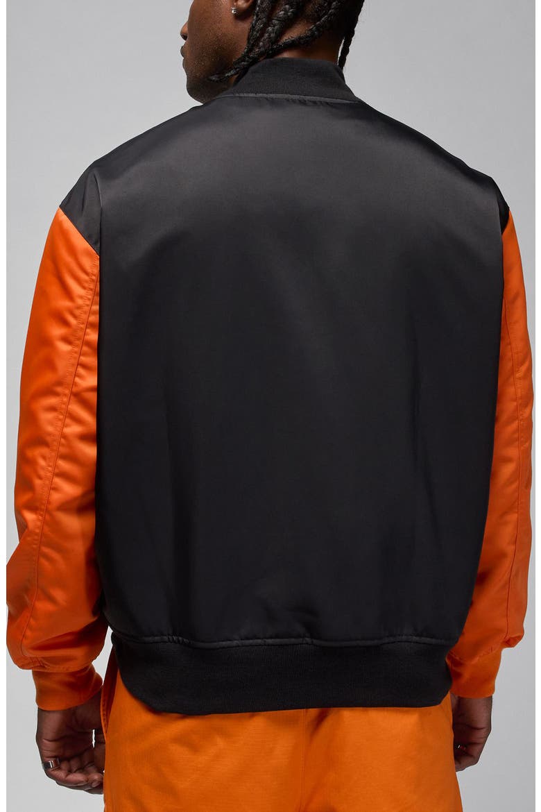 Brooklyn Collegiate Varsity Jacket, Alternate, color, 011 BLACK/BLACK