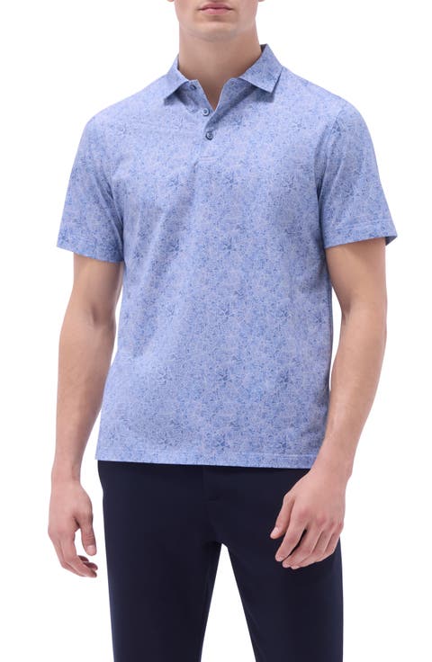 Victor OoohCotton® Leaf Print Polo