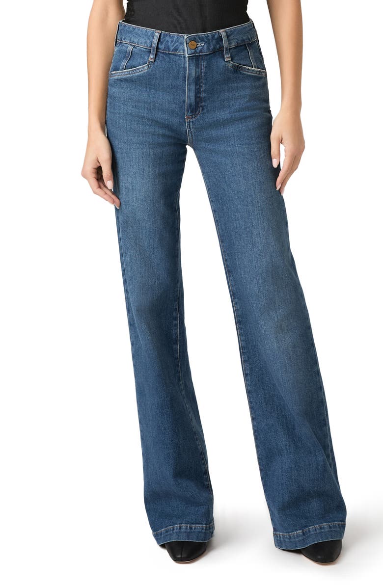 PAIGE Leenah High Waist Wide Leg Jeans, Main, color, Enroute