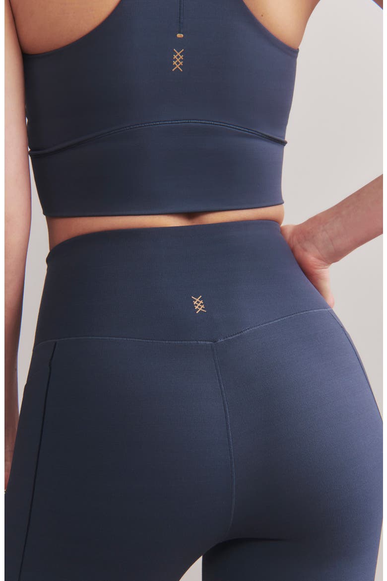 Revive Pocket Flare Leggings, Alternate, color, NAVY BLUE