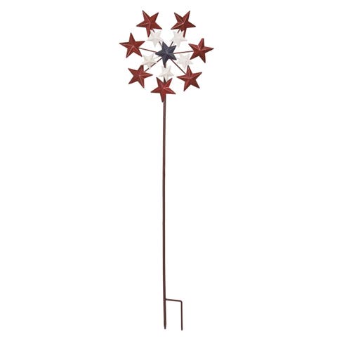 42 Inch Multicolor Spring Kinetic Yardstake Decorative Metal Garden Stake for Outdoor Decor