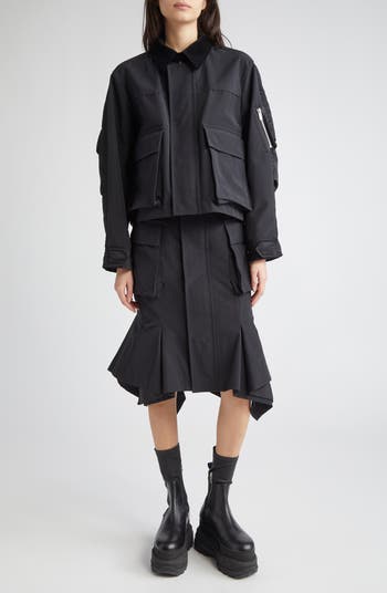 ■sacai■サカイ■Grosgrain & Twill Blouson Jacket■ Sacai Grosgrain & Twill Blouson Jacket | Nordstrom
