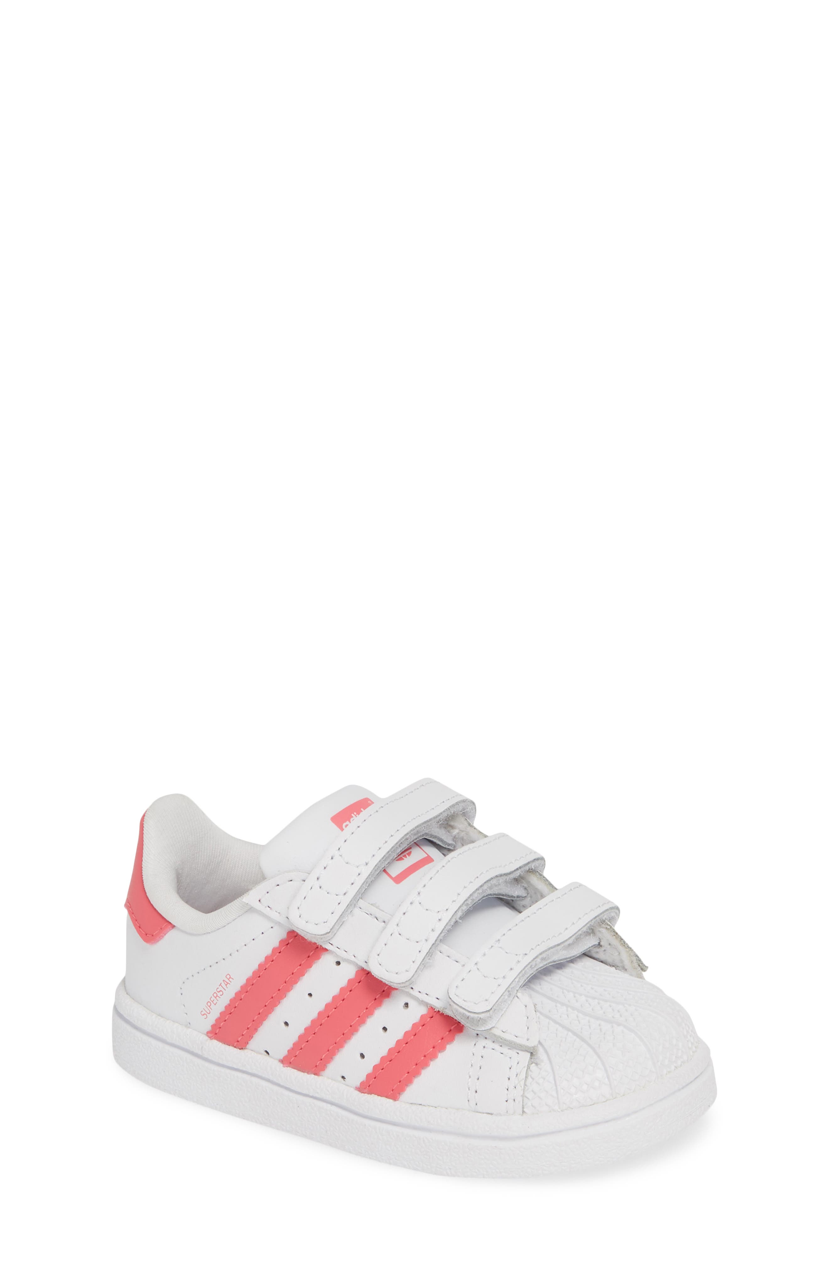 Superstar Sneaker, Main, color, WHITE/ REAL PINK/ REAL PINK