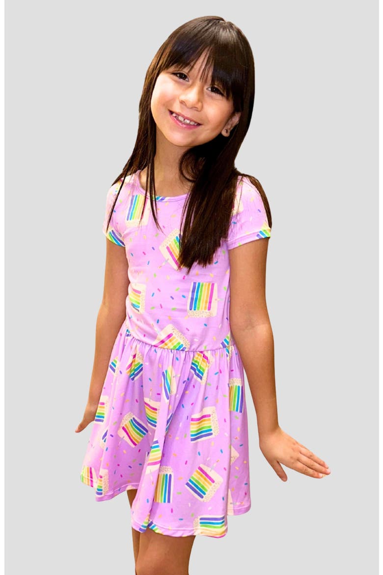 Kids' Be Happy Dress, Alternate, color, PINK BIRTHDAY