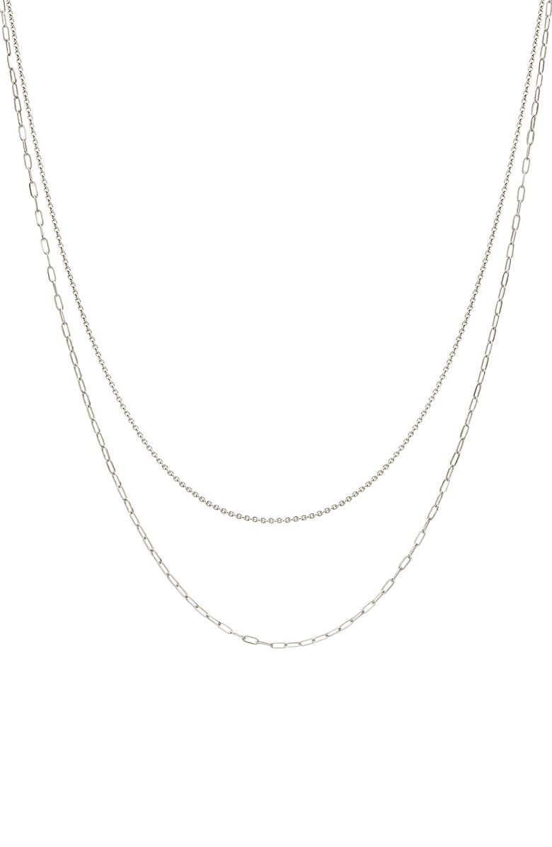 Ana Luisa Layered Necklace - White Gold Layered Necklace, Main, color, Gold