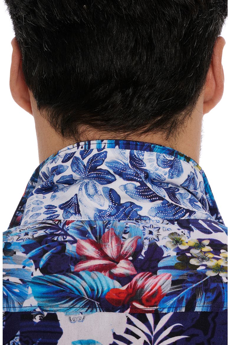 Merrick Floral Camp Shirt, Alternate, color, BLUE MULTI