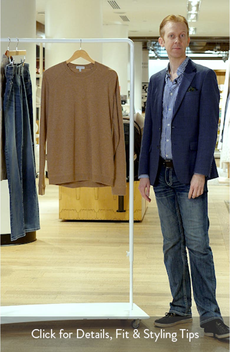 Crown Comfort Cotton Blend Piqué Crewneck Sweatshirt, sales video thumbnail