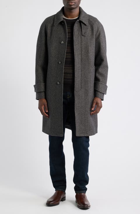 Herringbone Wool Coat