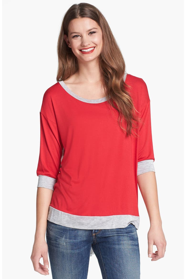 'Hilo' Stripe Back Top, Main, color, RED COMBO